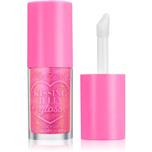 Too Faced Kissing Jelly Lip Oil Gloss uljno sjajilo za usne za intenzivnu hidrataciju nijansa Bubblegum 4,5 ml Slike