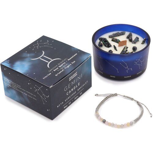  Zodiakalna kristalna sveča z energijsko zapestnico &ndash; DVOJČKA - Majhna pozornost - Dan žena - Birma Cene