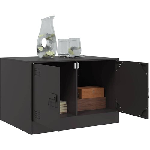  Stolić za kavu crni 67 x 50 x 44 cm čelični Slike