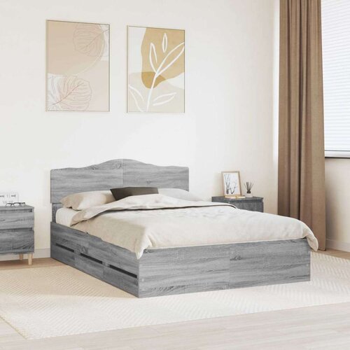  Okvir za krevet Siva Sonoma 140 x 200 cm Inženjersko Drvo - Sivi hrast sonoma 140 x 200 cm Cijene