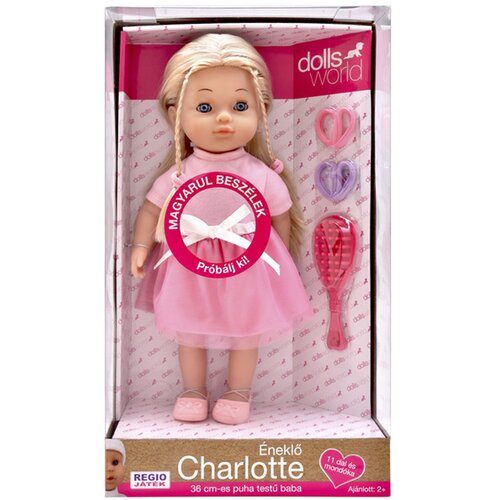 Imc Toys Dolls World: Lutka Charlotte koja govori mađarski, u ružičastoj haljini Slike