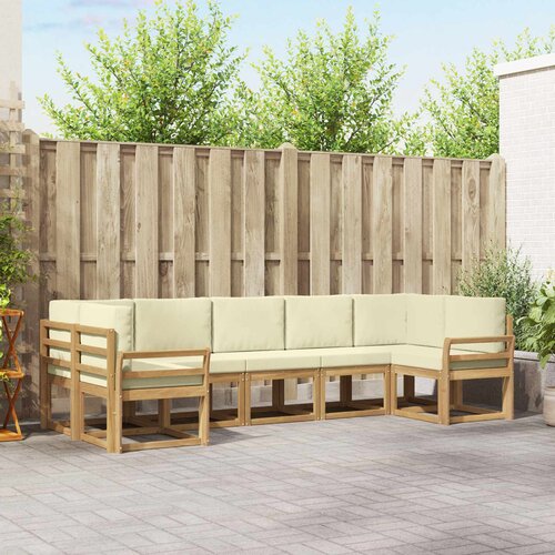  Set vanjskih sofa 7 kom. Bijela i krem Smeđa 304 x 130,5 x 73 cm Cene