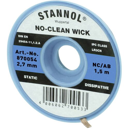 Stannol nc/bb odspajkalna pletenica dolžina 1.5 m širina 2.7 mm, (20429180) Cene