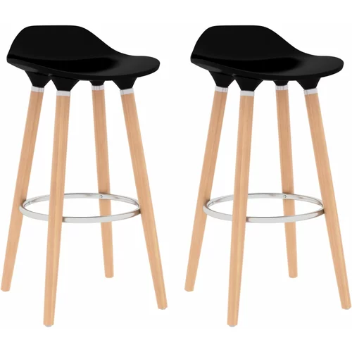 vidaXL Barski stolčki 2 kosa črne barve, (20699998)
