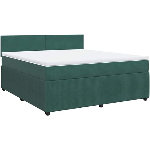 Maison Chic Box spring postelja - Vzmetna postelja z vzmetnico temno zelena 180x200 cm žamet SL12006, (21895963) Cene