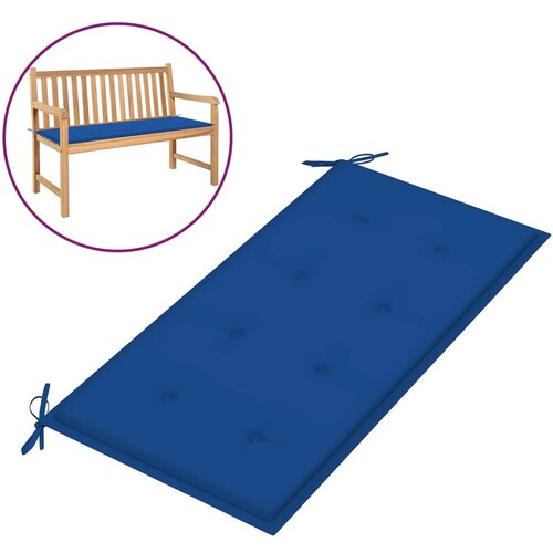 VidaXL jastuk za vrtnu klupu kraljevsko plavi 100x50x3 cm od tkanine Slike