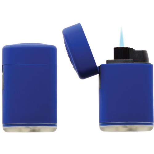  Upaljač elektronski gumirani mat atomic jet flame rubber trober 2516003 plava Slike
