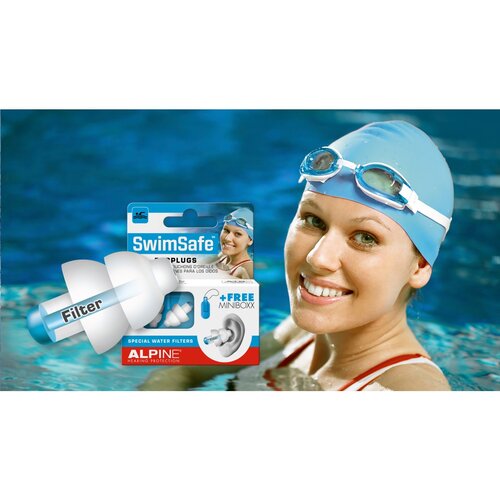  Čepki Za U&amp;scaron;esa - Za Plavanje - Swimsafe Earplugs Alpine - Par Slike