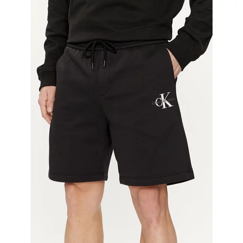 Calvin Klein Jeans Športne kratke hlače Monologo J30J325131 Črna Regular Fit