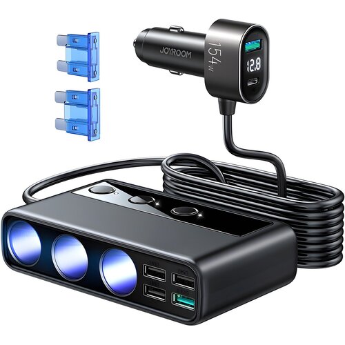  Avto polnilec Joyroom 9v1 za prenosni računalnik 154W - Črn KP15000 Cene