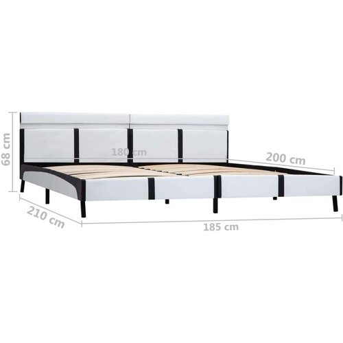  Okvir za krevet od umjetne kože LED bijeli 180 x 200 cm Slike
