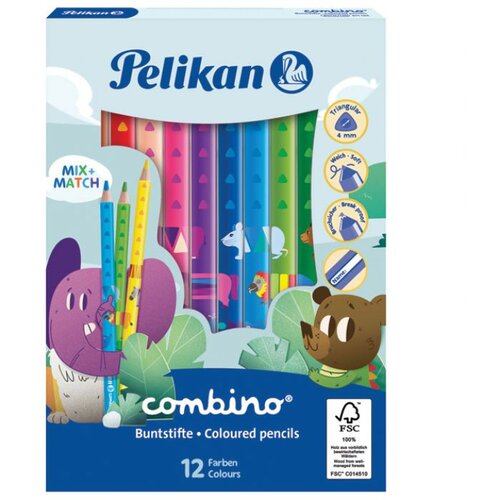 BOJE DRVENE 12BOJA JUMBO COMBINO PELIKAN 811194 BLISTER Cijene