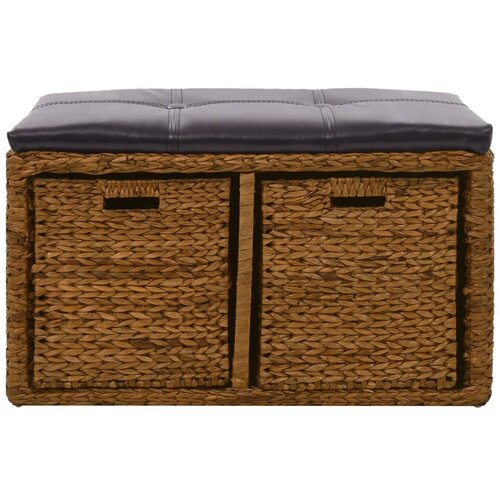  Klupa s 2 ko&amp;scaron;are od morske trave 71 x 40 x 42 cm smeđa Slike
