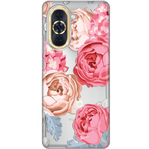  Silikonska maska za Huawei Nova 10 Pink Flowers Print Skin providna Cene