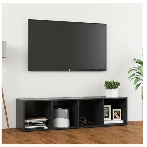  TV omarica siva 142,5x35x36,5 cm iverna plošča