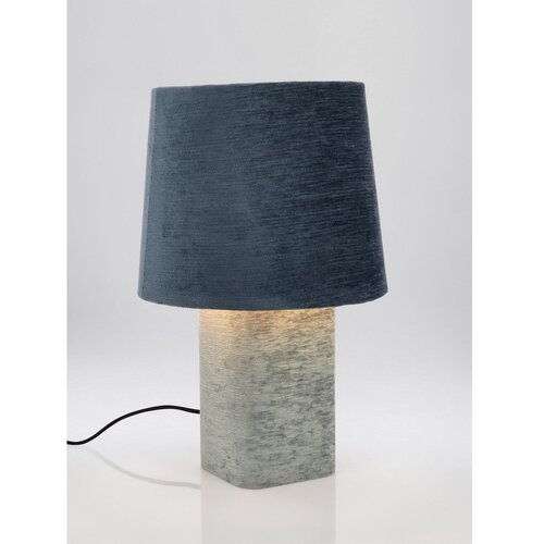 BIZZOTTO Plava metalna stolna lampa s tekstilnim sjenilom (visina 50 cm) Demra &amp;ndash; Slike