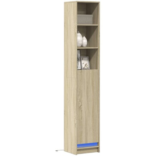 VidaXL Komoda s LED svjetlima boja hrasta 36x32,5x200 cm drvena Slike