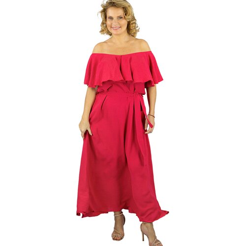 Pri Airy maxi dress with ruffles and waist tie STELLA Cijene