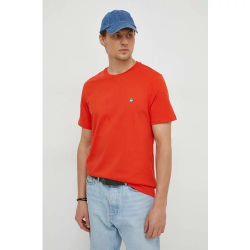 United Colors Of Benetton Bombažna kratka majica moški, rdeča barva
