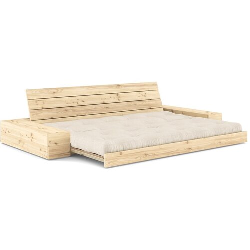 Karup Design Siva/bež lanena sklopiva sofa 244 cm Base &amp;ndash; Slike