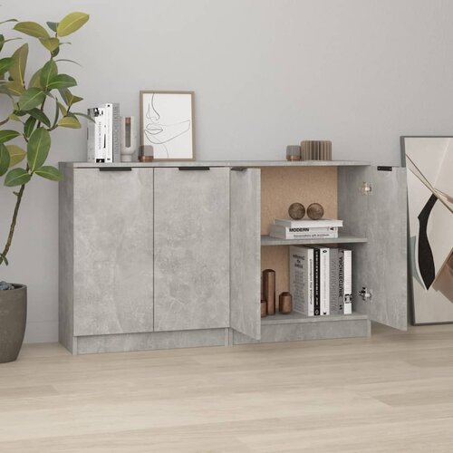 vidaXL komoda 2 kom siva boja betona 60x30x70 cm od konstruiranog drva Cijene