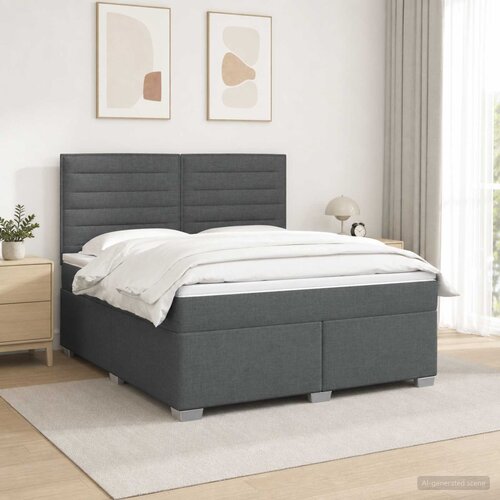  Boxspring krevet s madracem Tamnosiva 160 x 200 cm Tkanina 160 x 200 x 140.5 cm Cene