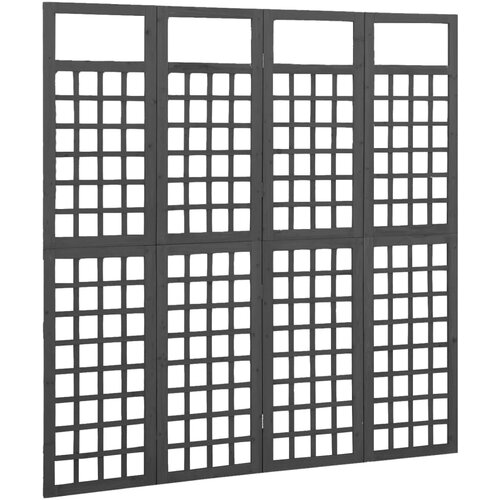 Maison Chic 4-delni Paravan - Sobne pregrade/mreža iz lesa jelke črne barve 161x180 cm, (22111708) Cene