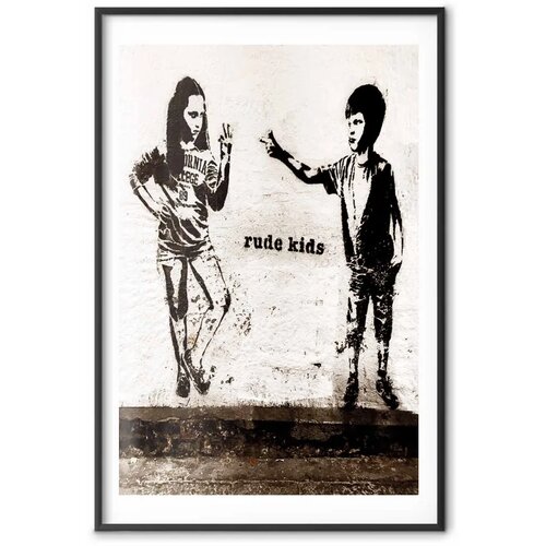 Plakat - Naughty Children 21x30 Crni okvir s margom Cene
