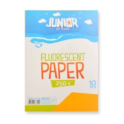 Junior jolly fluo paper papir fluo a4 250g 10k - odaberite nijansu fluo narandžasta ( 136121 ) Slike