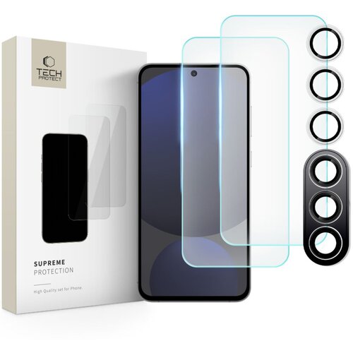 TECH-PROTECT KALJENO STEKLO SUPREME 3-PACK ZA GALAXY S24 FE CLEAR, (22001946) Slike