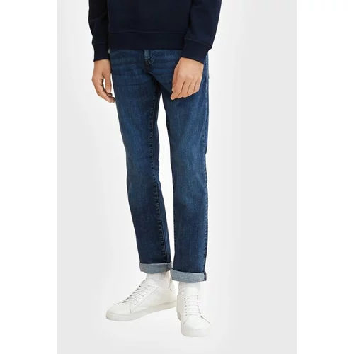 Tom Tailor Jeans hlače 1032793 Mornarsko modra Slim Fit