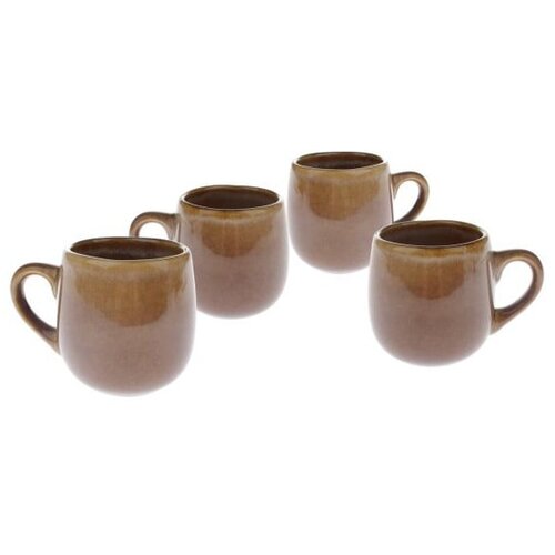 Dakls Rjave keramične skodelice v kompletu za espresso 4 ks 100 ml – Cene