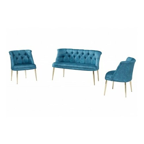 Atelier Del Sofa sofa i fotelja roma gold metal petrol blue Cene