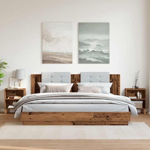  Noćni ormarići 2 kom Staro drvo 40x30x50 cm Konstruirano drvo Slike