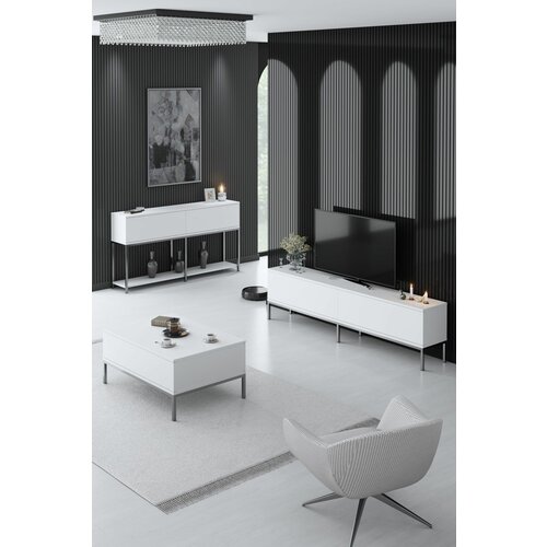 HANAH HOME lord - white, silver whitesilver living room furniture set Cene