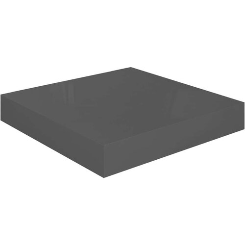 vidaXL Plutajuće zidne police 2 kom sjajne sive 23 x 23,5 x 3,8 cm MDF Cene