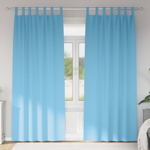 VidaXL Zavjese 2 pcs Svijetlo plava 260 x 140 cm Poliester Slike