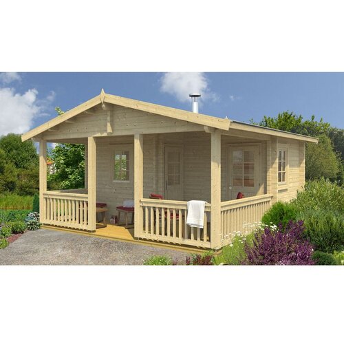 Male kuće Sauna kućica OTTO 500 &amp;times; 483 cm sa &amp;scaron;indrom Slike