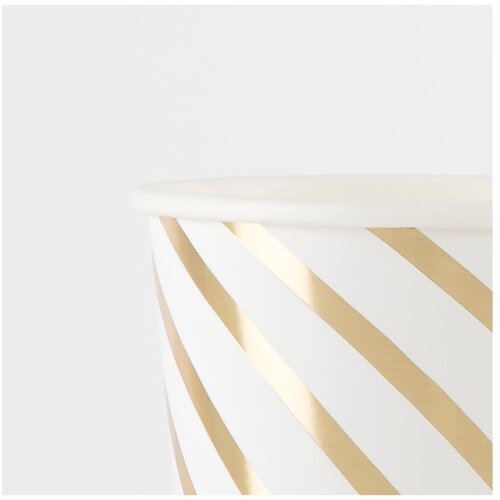 Meri Meri Papirnate jednokratne ča&amp;scaron;e u setu 8 kom Gold Swirl &amp;ndash; Slike