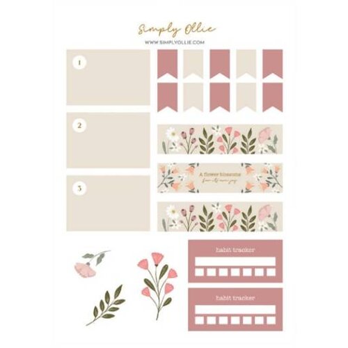  Stikeri za planer Vintage Bloom Slike