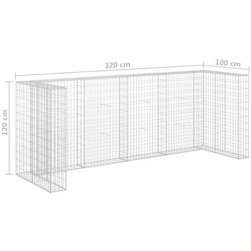  Gabionski zid za kante od pocinčanog čelika 320 x 100 x 120 cm Slike