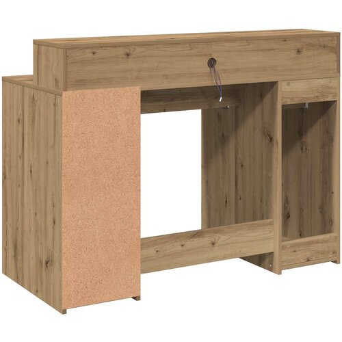  Radni stol s LED svjetlima 120x55x91 cm konstruirano drvo Slike