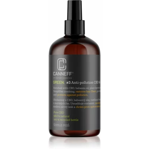Canneff Green Anti-pollution CBD & Plant Keratin Hair Spray nega brez spiranja za lase 200 ml