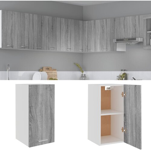 vidaXL Viseča omarica siva sonoma 29,5x31x60 cm inženirski les Cene