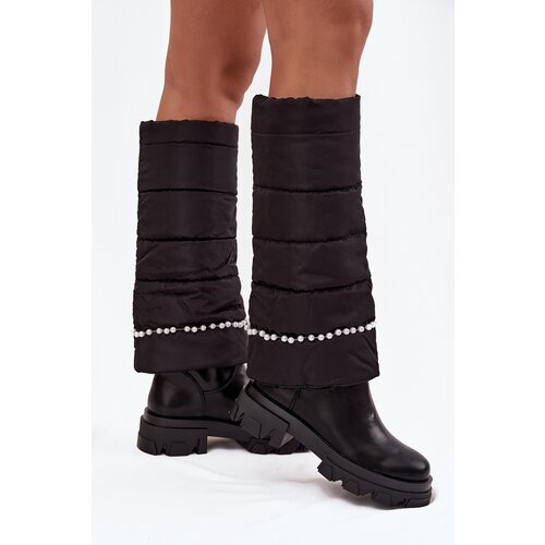 Boto women&amp;#039;s insulated boots with beads black irvette Slike