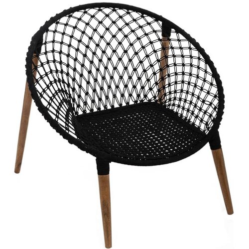 Atmosphera Fotelja 90x90x85cm metal/pamuk crna (166515B) Slike