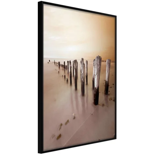  Poster - Breakwater in Sepia 40x60