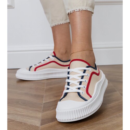 Gemre Beige Women&amp;#039;s Platform Sneakers Salis Slike