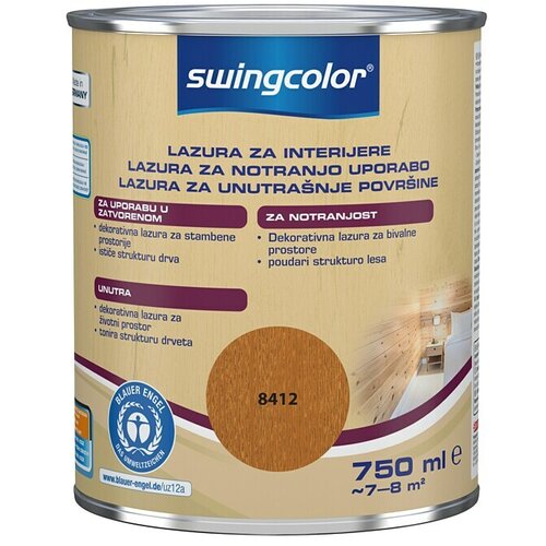 SWINGCOLOR Lazura za za&amp;scaron;titu drva (Tikovina, 750 ml, Na bazi vode) Slike
