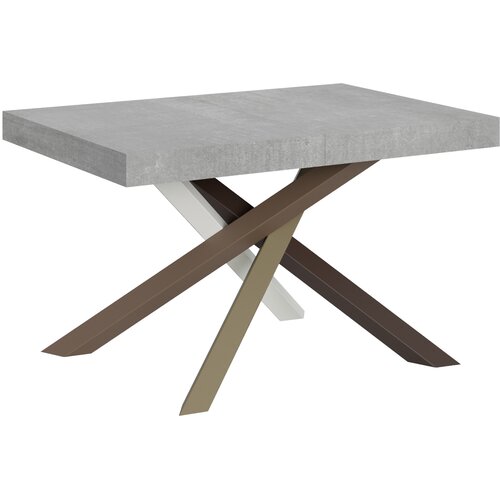 Itamoby &amp;nbsp; Volantis (90x130/234 cm) - siva, barva nog: bela, rjava - raztegljiva jedilna miza, (20842859) Slike
